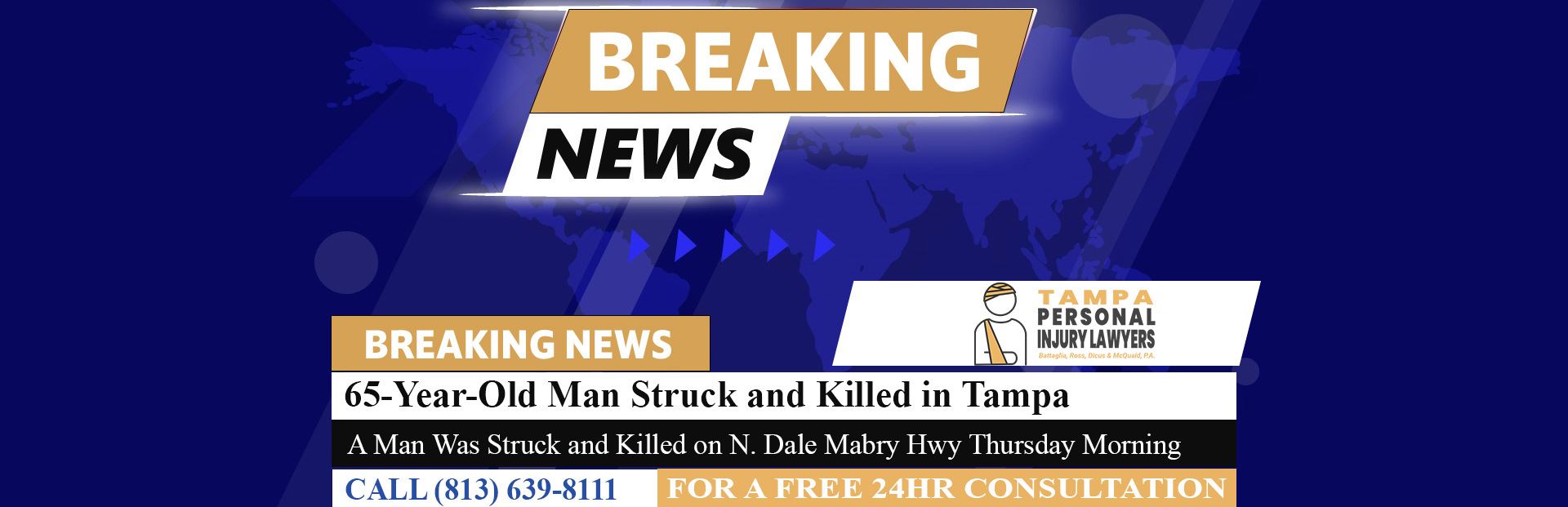 [06-24-23] 65-Year-Old Man Struck and Killed on Dale Mabry Hwy in Tampa Thursday