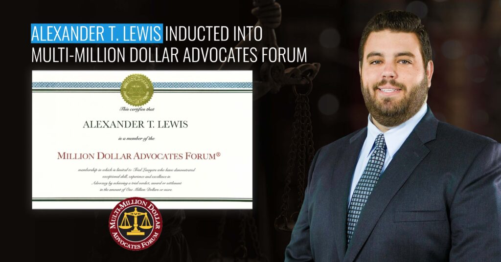 Alexander T. Lewis Becomes a Part of Multi-Million Dollar Advocates Forum