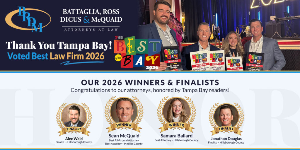 Battaglia, Ross, Dicus & McQuaid, P.A. Successfully Wins Four 2026 Best of the Bay Awards